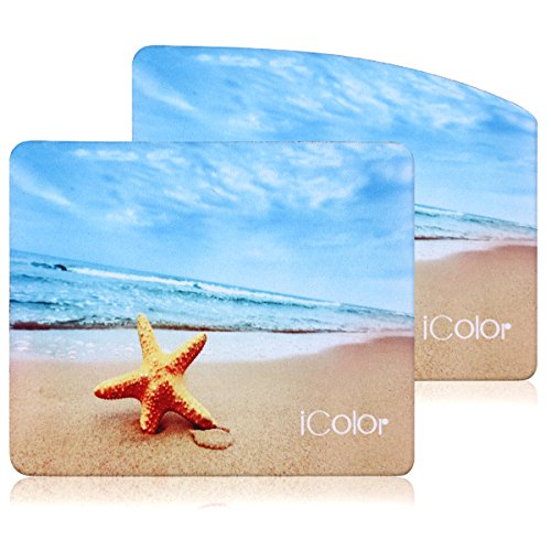 iColor 9 "x 7,5" Zoll Anti-Rutsch-Gummi-Basis Mauspad, Computer Spiel MausPads Optimale Performance für Spiele Kompatibel mit allen Maustypen, 2er-Set