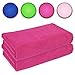 Produktbild Belmalia 2 Mikrofaser Hand-Tücher XXL sehr saugfähig und schnell-trocknend 180 x 75 cm Pink
