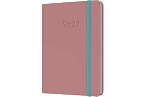 2026-2027 Mid/Academic Year Planner - 13 Month A6 Week-to-View Diary - Hard Cover - Collins Debden Legacy Range Pink