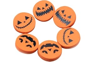 Tomaibaby 36pcs Halloween Erasers Pumpkin Shaped Eraser Pencil Erasers Gift Bag Filler Game Prize Party Favors for Kids Children