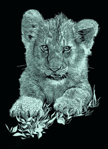 Mammut 143001 – Kratzbilder – Dauerkalender Tiere, 6 Bilder je ca. 10,5 x 14,4 cm, silber - 5
