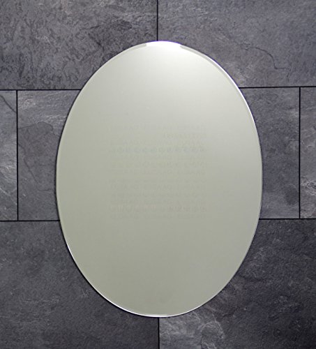 B-WARE Badspiegel oval mit Facettenschliff 500 x 700 mm - 2