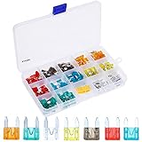 Verpackt in den Kunststoffbehältern. Eine Sicherungsklammer wird beschenkt, die hilfreich für Klemmen der Sicherungen.