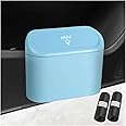 GTLM Car Trash Can with Lid,Seals Well Car Trash Bin Car Organizers Storage for Car Seat,Center Armrest Box,Universal Car Garbage Can Car Interior Accessories for Truck SUV RV (Blue)