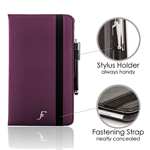 ForeFront Cases® Neue Leder Drehbar Hülle / Tasche / Case / Cover für Samsung Galaxy Tab PRO 8.4 T320 – Rundum-Geräteschutz und intelligente Auto-Sleep-Wake-Funktion mit 3-JAHRES-GARANTIE VON FOREFRONT CASES – inkl. Eingabestift und Displayschutz - 5