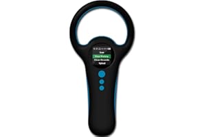 Smoostart Multifonction Bluetooth Lecteur de puces pour Animaux, Lecteur d'identification d'animal de Compagnie 500 enregistrements Peuvent être vérifiés localement ou téléchargés