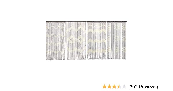 Jvl Provence Hanging Wooden Beaded Door Curtain Screen 90 X 180