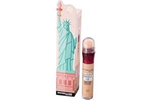 Maybelline New York Cofanetto Regalo, Con Correttore Multi-Uso Idratante, Coprenza Modulabile, Occhiaie Coperte e Neutralizzate, Con Bacche di Goji e Haloxyl, Cancella Età, Tonalità: 01 Light, 6,8 ml