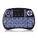 Produktbild Joyhero 2.4GHz Wireless Kabellose Mini Tastatur (92 Keys DE QWERTZ) mit Touchpad Maus und Hintergrundlicht für Smart TV, Mini PC, Computer, Xbox, PS4, MacOS, Linux, Andriod, Windows 2000, XP, 7, 8, 10