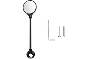 KANOSON Bike Mirror, Handlebar 360 Degree Rotatable Rear View Mirror for Bicycle, Adjustable Wide Angle Convex Cycle Mirror for Mountain Bikes/Road Bikes/Electric Bikes