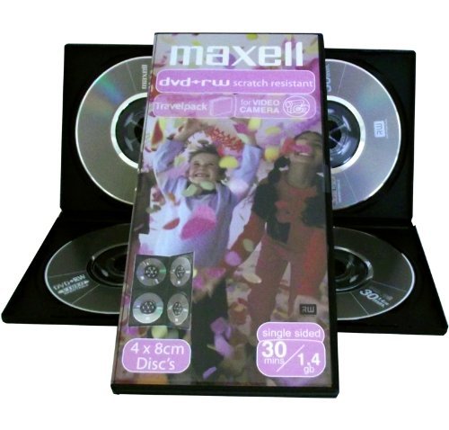 Maxell Mini DVD+RW wiederbeschreibbare Medien in Slim Case (16 Scheiben von 8cm DVD+RW) für DVD-Camcorder oder allgemeine Datenspeicherung - 2