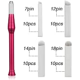 ATOMUS Microblading Kit Eyebrow Microblading Manual Tattoo Pen and Microblading Needles 7 Pin 12 Pin 14 Pin 18 Pin for Eyebrow Permanent Makeup