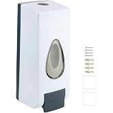 360 ml Wall Soap Dispenser, Manual Single Head ABS Shower Gel, Shampoo, for Bathroom Kitchen Hotel Office, No Drilling or wit