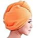 Atdoshop(TM) Microfiber Bath Towel Hair Dry Hat Cap Quick Drying Lady Bath Tool (Orange)