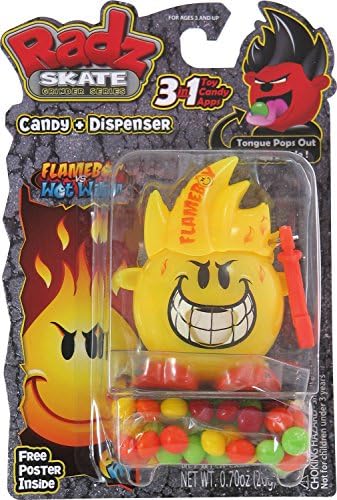 Radz Skate Grinder Series Flame Boy Toy Candy Dispenser + 3 refill packs