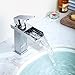 Produktbild Homelody Waschtischarmatur Wasserfall Wasserhahn Bad Mischbatterie Waschbeckenarmatur Badarmatur Waschtischmischer Bad Wascbecken Armatur