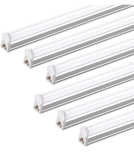 Bellanny 20W LED Batten Light, 2ft 60cm 2400LM 3200K Warm White LED Tube Light, Low Profile Wall Or Ceiling Surface Mounted Fitting For Ceiling Of Home, Office, Workshop & Garage Lighting