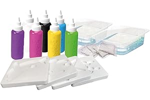 Simba - Aqua Gelz creative set, l' Originale, con 7 flaconi di gel colorato da 30 ml ciascuno, 4 formine, 4 additivi a base d’acqua, a partire da 8 anni, 106322562