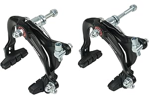 FOMTOR Bike Brakes Set, C Brake Set, Bike Brake Calipers C Shape, Bicycle Brake Levers Handles 2.5 Finger 2.2cm Diameter for Most Bicycle, Road Bike, MTB, BMX, Cycling (Black)