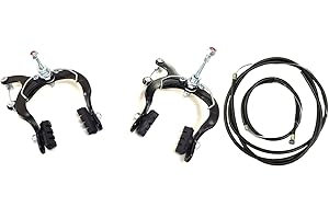 AARNAV 1 Pair U Shape Bike Brake For Mountain Bike And MTB, BMX Brake Clamps, Road Bike Brakes, Bicycle Front And Rear Caliper Brake Set with Pads And Cables for Bicycle