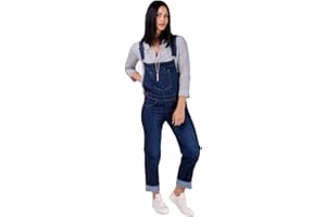 Wash Clothing Company Femme Salopette Jean Darkwash Bleu Denim DOTTIE