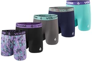 Volcom Mens Boxer Briefs 5 Pack Poly Spandex Performance Boxer Briefs Underwear