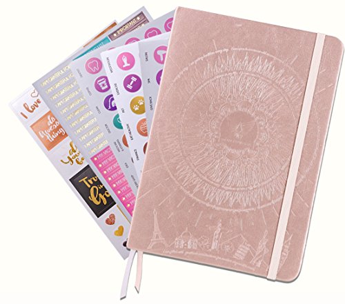 Law of Attraction Daily Planner - Deluxe Day Calendar and Gratitude Journal to Increase Productivity, Happiness & Time Management - Non Dated, A5 Rose Gold Hardcover + Bonus Stickers
