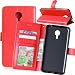 Produktbild Nancen Meizu MX5 / M575M (5.5 Zoll) Lederhülle Neu Style Acht Farbe Weich PU Flip Case Ledertasche / Schutz Etui, Einfach Vintage Kollektion Karten Slot Foto Wallet Hülle Handy Tasche Zubehör
