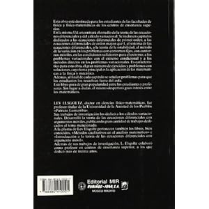 Ecuaciones diferenciales y calculo variacional