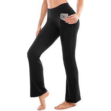 Spalding Pantaloni Da Yoga In Cotone Spandex Sportivo Da Donna Con Tasca, Carbone, 1X - Foto 3