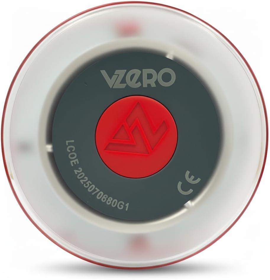 VZero - Luz de Emergencia V16 con Geolocalización, Señal Homologada Conectada con DGT 3.0, Apta para 2026, Baliza para Coche con eSIM Incluida, Alta Potencia (200 candelas) y Sistema Eye Protect