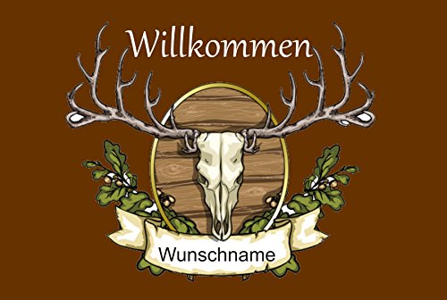 Creativ Deluxe 'Bienvenido a (Nombre Personalizado) Cazadores - Felpudo (Estampado Felpudo Interior frigo Divertido diseño Felpudo (