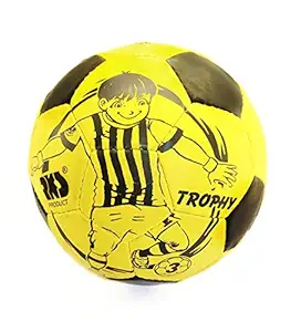 RKS Rubber Trophy Football for Kids (Size 3, Multicolor)