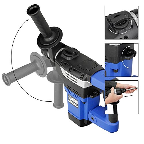 ECD Germany 1800W Borhammer 230V 4300 Schläge/Min 6 Joule Schlagleistung 2,5 m Kabellänge inkl. Koffer und Zubehör - 3