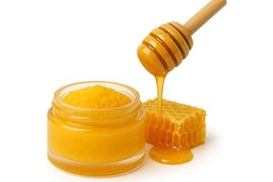 Sugar Lip Scrub - 30g Pot - 15 Delicious Flavours - Made With Natural Jojoba Oil for Soft, Smooth Lips - Vegan Friendly - Puddle of Wax - Made in the UK (30g, Honey)