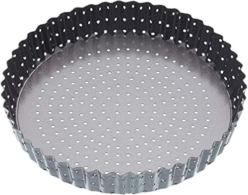 Master Class Kitchen Craft KCMCCB33 Plat Quiche, Acier au Carbone, Gris, 28 x 28 x 18 cm