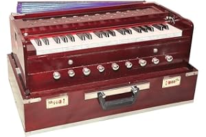 HAHAPA Musikaler harmonium bärbart, hopfallbart 3,5 oktav 9 stopp med koppling