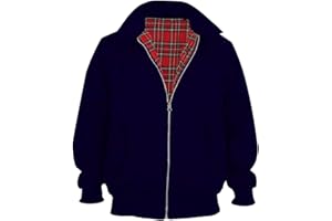 Parsa Fashions Malaika® Harrington Jacket Men's Classic Vintage Retro Scooter 1970'S Bomber Trendy Coat X-Small to XXXXX-Large Available in PLUS SIZES (Extra Small to 5XL)