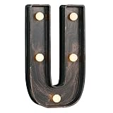 MiniSun – Decorativa letra luminosa ‘U’ con 8 luces LED blancas...