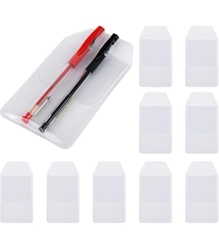 Wisdompro Zakbescherming van PU-leer, 3 stuks, pennenhouder voor