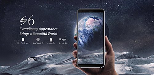 Blackview S6-5,7 4G FDD-LTE Smartphone, 18:9 Infinity Display, Android 7.0 Quad Core 2GB+16GB, SONY Fotocamera 8MP+0.3MP & 5MP, Impronte Digitali, 4180mAh 2-SIM Telefono Cellulari Sbloccato