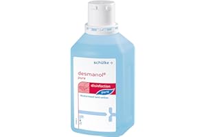 Schülke Desmanol® Pure 500ml Händedesinfektionsmittel | alkoholisches Desinfektionsmittel zur Anwendung auf der Haut| hautpflegende Desinfektionslösung mit Panthenol