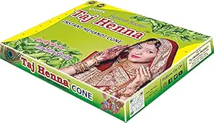 TAJ Henna Mehandi Premium Bridal Cone (Pack of 12 Piece) 28Gm Each, Light Green