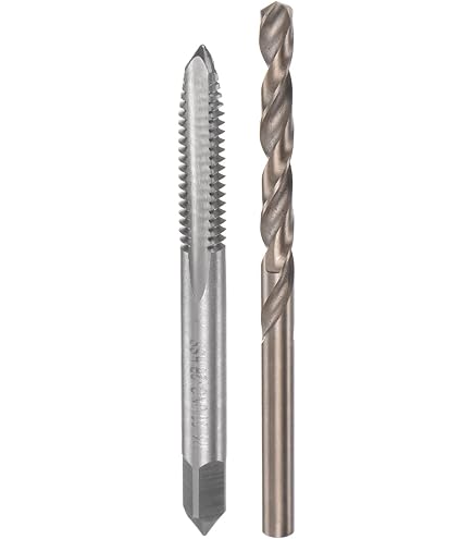 Sourcing Map Taraud Spirale Cannelure, 1/4-28 UNF 2B Haute Vitesse Acier ( HSS) Sans Revêtement Machine Filetage Fraisage Filetage Vis Taraud 3 Cannelures Taraudage Outil 2Pcs - 10