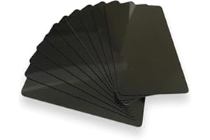 NFCTAGIFY 10 x NFC Visit Cards Tags | NXP Chip NTAG213 | 144 Bytes Memory | colored Hard PVC Business Cards | High Scan Strength … (black)