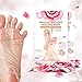 Produktbild Peeling Socken, Luckyfine 2 Paar Fußhaut weichen Roseextrakt Milchextrakt zart wie Baby Hornhaut Tote Haut Entfernen von Ihre Füße Perspektiven pflegen, Fußpeeling Maske + nahrhafte Fußmaske