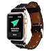 Produktbild KOBWA 38 mm/42 mm Watch Band für Apple Watch, West Cowboy Stil Armband Vintage Rindsleder Echtleder Luxus Gitarrengurt Single Tour Ersatz für iWatch Series 1 Serie 2 Serie 3