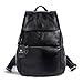 Produktbild YAAGLE Neu erste Schicht aus Leder Rucksack Damen Schultasche Reisetasche echtes Leder Gepäck Schultertasche Handtasche-black