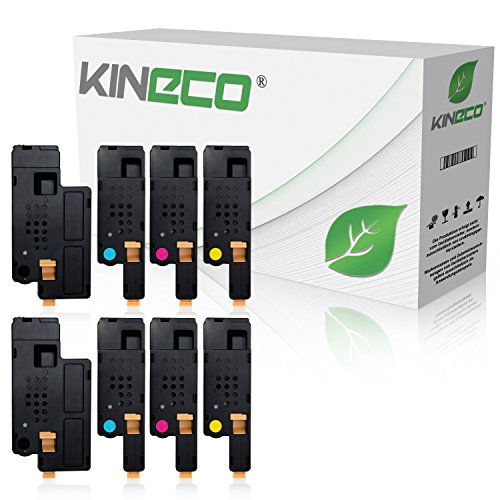 8 Toner kompatibel zu Dell 1250c, 1350cn, 1355cnw, C1760nw, C1765nf, C1700 Series - Schwarz je 2.000 Seiten, Color je 1.400 Seiten