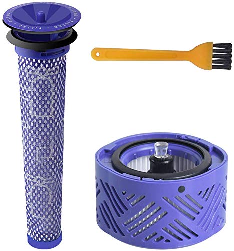 Blue Power Rechange pour filtre DC62 filtres pré HEPA pour Dyson V6 DY-96566101 DY-96747801 Aspirateurs sans fil pour animaux (avec brosse de nettoyage gratuite)